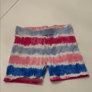 Vibrant Tie-Dye cartwheel Kids Shorts